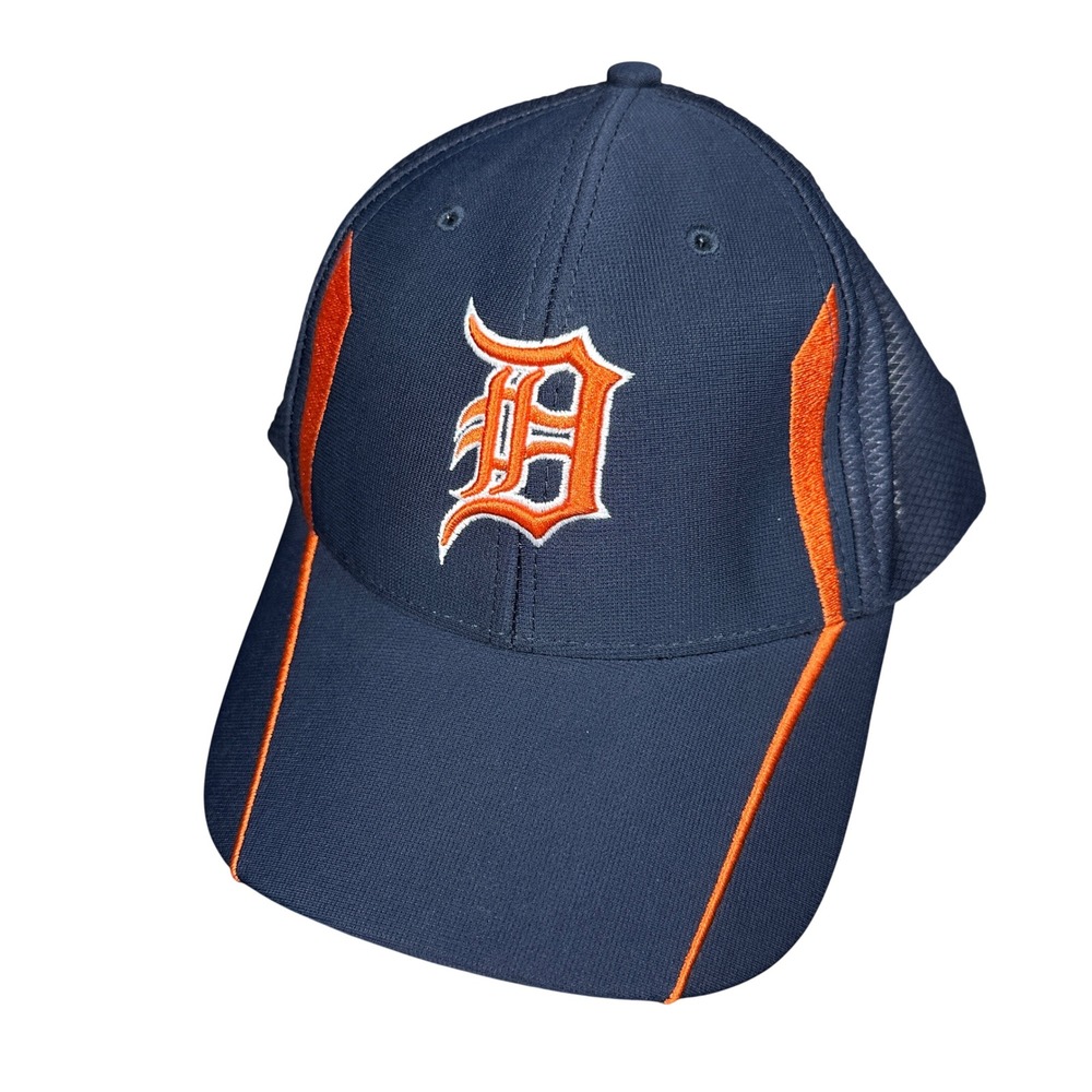 47 Brand Detroit Tigers MLB Hat Navy Blue Orange Mesh Back Adjustable Cap 1901